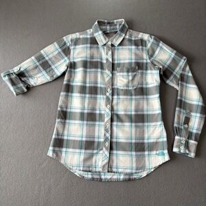The North Face Womens S Plaid Shirt Nylon Button Up Hiking Outdoor Gorpcore